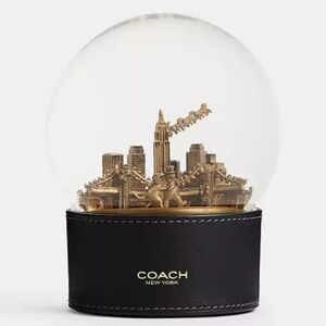 Coach Snow Globe With Rexy And Snowman NIB